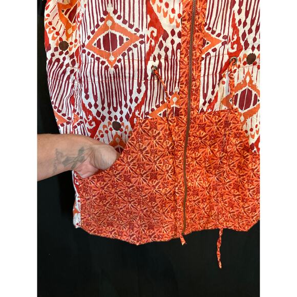 OLEG CASSINI SPORT Linen Gorpcore Utility Safari Streetwear Zip Hoodie Shirt XL - Picture 7 of 15